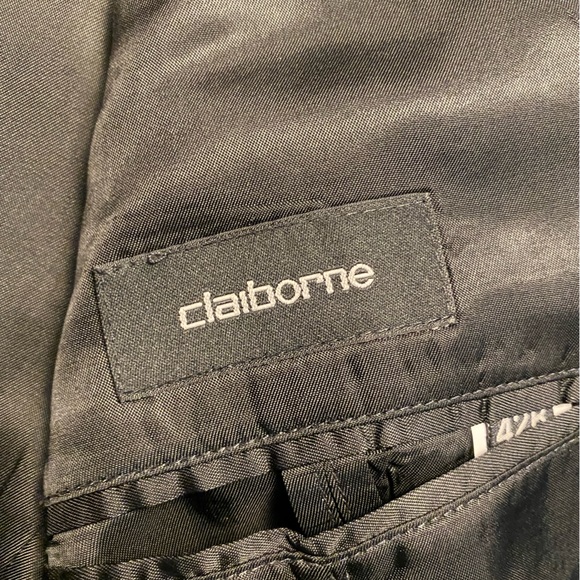 Black Claiborne Men’s Suit Jacket Blazer 42R - Picture 6 of 12